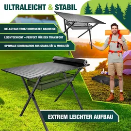 Kesser Campingtisch faltbar Schwarz