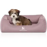 Knuffelwuff Orthopädisches Hundebett Leon aus Velour - Rosa