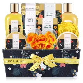 spa luxetique Geschenke für Frauen-12tlg Tahiti Insel Bade Geschenkset mit ätherischem Öl, Weihnachtsgeschenke, Damen Geschenke, Geburtstagsgeschenke, Valentinstag für Sie, Muttertagsgeschenk