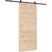 Maison Exclusive - Schiebetür Natur 100 X 208 Cm Massives Kiefern