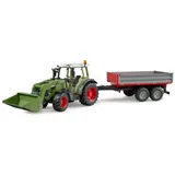 Bruder Fendt Vario 211 mit Frontlader und Bordwandanhänger
