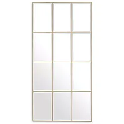 Casa Padrino Luxus Wandspiegel Vintage Messing 78,5 x H. 215,5 cm - Rechteckiger Wohnzimmer Spiegel - Schlafzimmer Spiegel - Garderoben Spiegel - Luxus Möbel - Möbel Luxus - Luxus Einrichtung