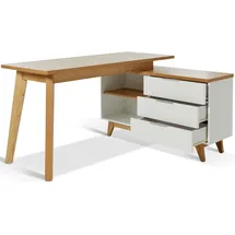 Jahnke Eckschreibtisch 60AU2 / Libre D 240E Holzoptik Braun Eiche