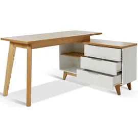 Jahnke Eckschreibtisch 60AU2 / Libre D 240E Holzoptik Braun Eiche