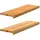 vidaXL Fensterbänke 2 Stk. Hellbraun 80x25x2 cm Massivholz Eiche