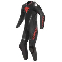 Dainese Demon Sprint Lederkombi - Schwarz/Neon-Rot / 48