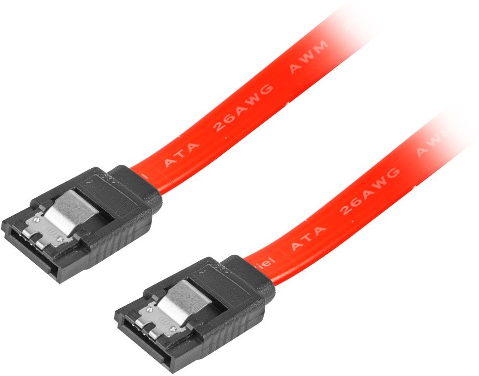 Lanberg SATA 2 (3GB/S) 30cm Metallclips - Rot