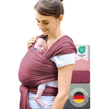 Laleni Tragetuch Baby Neugeborene aus 100% Baumwolle - es Babytragetuch bis 15 kg mit Ergonomischer Passform, Einfach Anzuziehen, Waschmaschinenge... - Rot.