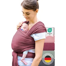 Laleni Tragetuch Baby Neugeborene aus 100% Baumwolle - es Babytragetuch bis 15 kg mit Ergonomischer Passform, Einfach Anzuziehen, Waschmaschinenge... - Rot.