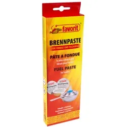 Favorit Brennpaste, Brennstoff für Fondues, heiße Steine und Warmhalteplatten, 1 Packung = 3 x 80 g