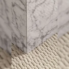 FineBuy Couchtisch 2er Set Hochglanz Marmor Optik Dreieckig