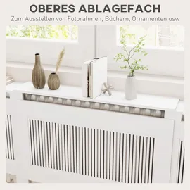 Homcom Heizkörperverkleidung ausziehbar 125-201 x 19 x 81,5 cm