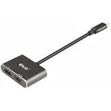 Club 3D USB 3.2 Gen2 Typ-C auf DisplayPort und HDMI St./B. 4K60Hz 0,2m schwarz