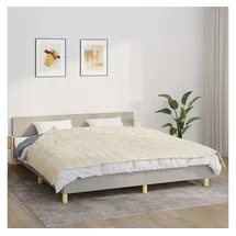 vidaXL Gewichtsdecke Hellcreme 155x220 cm 7 kg Stoff