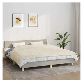 vidaXL Gewichtsdecke Hellcreme 155x220 cm 7 kg Stoff