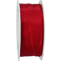 Präsent Geschenkband Seide Rubinrot 40 mm x 25 m