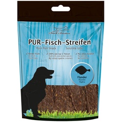 Schecker Pur Streifen Flunder - Kaustreifen ohne Zusatzstoffe Futter 5x100 g