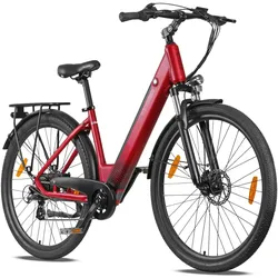 E-Bike Trekking & City 28 Zoll 90 km Reichweite, 36V Akku, 250W Motor, 7-Gang One Size