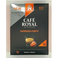72 Kapseln Cafe Royal für Nespresso Classic Espresso Forte 4,70€/100gr.