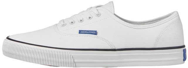 JACK & JONES Herren Jfwcurtis lærred Ln Sneaker, Bright White, 44 EU - 44 EU