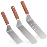 Relaxdays Grill Pfannenwender Edelstahl 3er Set