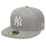 New Era - MLB New York Yankees Basic Heather Fitted Cap - Grau Farbe Grau, Größe 7 1/4 (57,7cm)