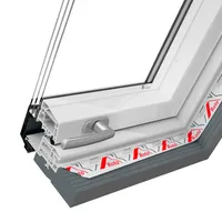 Klapp Schwingfenster Kunststoff, Roto R8, Anthrazit/Weiß, 54 x 98 cm, Klapp-Schwingflügel, individuell konfigurieren