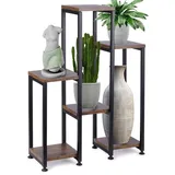 Vilde Blumenständer Blumentreppe Pflanzenständer Blumensäule Pflanzensäule Blumenregal aus Metall 6 Etagen 70 cm