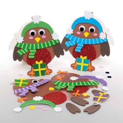 Rotkehlchen Mix & Match Karten-Bastelsets (pro Set 6) Bastelaktivitäten zu Weihnachten