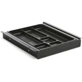 TecLines TUS014B ausziehbare Unterbau Schublade S, schwarz