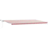 VidaXL Einziehbare Markise Rot Weiß 600 × 300 cm