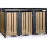 Zelsius Mülltonnenbox 3er 120-240 l grau