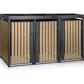 Zelsius Mülltonnenbox 3er 120-240 l grau