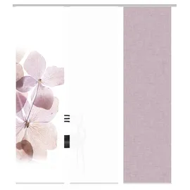 HOME WOHNIDEEN Schiebegardine HOME WOHNIDEEN "BONITA 3er SET" Gr. 1, rosa, B:60cm H:245cm, Polyester, Gardinen, Schiebevorhang Digidruck 3er Set BONITA