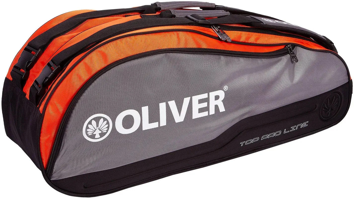 Oliver Racketbag Top Pro (Schlägertasche, 2 Hauptfächer) silber/orange