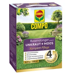 COMPO FLORANID® Rasendünger gegen Unkraut+Moos Komplett-Pflege 6 kg für 200 m2