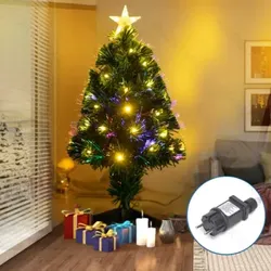 Aigostar Niedervolt Fiberoptik Weihnachtsbaum. warmweiß. 180cm