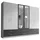 Die Möbelfundgrube Kleiderschrank JANNE mit Spiegel 272 x 211 x 55 cm Weiß/Graphit
