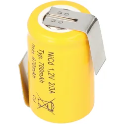 AccuCell Ersatzakku KR-600AE 2/3 A Cadnica NICD Akku mit Lötfahnen in Z-Form (nicht original Sanyo)