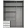 WIMEX Emden 135 x 198 x 64 cm Plankeneiche Nachbildung/graphit mit Schubladen