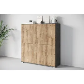 OTTO home PC-Schrank OTTO HOME "Kenia, Sekretär, Home Office", matera, kastanien breslau, B:120cm H:125cm T:39,5cm, Sekretäre, Mit Push-to-open, Tastaturauszug und praktischem Stauraum