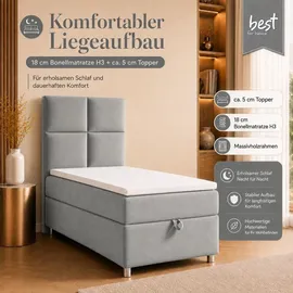 Best For Home Trinity 100 x 200 cm Grau
