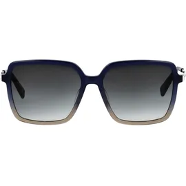 Brendel Eyewear Sonnenbrille BRENDEL EYEWEAR "Modell 907051", Damen, blau, beige, leicht glänzend, mehrfarbig, Sonnenbrillen Sonnenbrille, Form Karree/Eckig, Logoschriftzug auf Bügel, Kombifassung