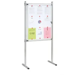 Interne Informationstafel auf Ständer, 720 x 980 mm, magnetisch, einseitig