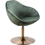 KADIMA DESIGN Loungesessel Grün, Säule, 70x79x70 cm, Wohnzimmer, Sessel, Polstersessel