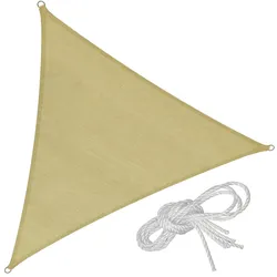 TECTAKE Polyethylen Sonnensegel dreieckig beige