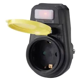 Sygonix SY-4673756 Schaltbare Zwischensteckdose mit Schalter am Gerät 1polig Schwarz, Gelb