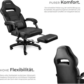 Tectake Racing Bürostuhl Comodo Schwarz