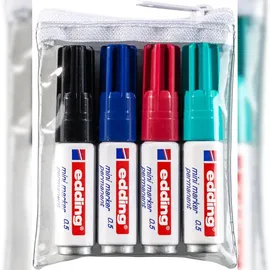 edding Mini Marker 0.5 4-05-4, 1,5-3 mm, farbig sortiert, 4 Stück