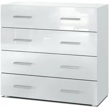 Vladon Pavos V1 76 x 72 x 35 cm Weiß matt/Weiß Hochglanz